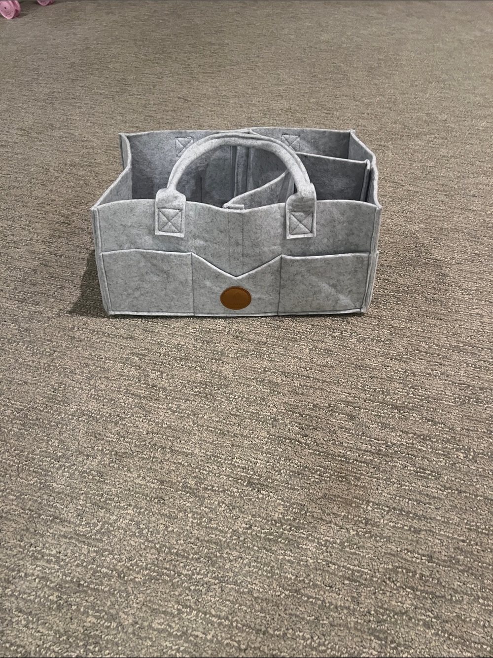 Keababies Gray Diaper Caddy Organizer Tote with Pockets and Handles